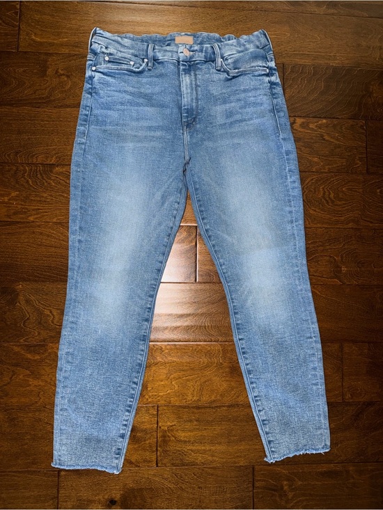 MOTHER Denim - Mother Jeans Women's High Waisted Looker Ankle Fray Jeans Deep Breaths Size 32